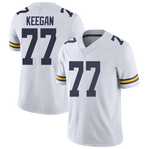 Trevor Keegan Michigan Wolverines Men's NCAA #77 White Limited Brand Jordan College Stitched Football Jersey RFI3354AU